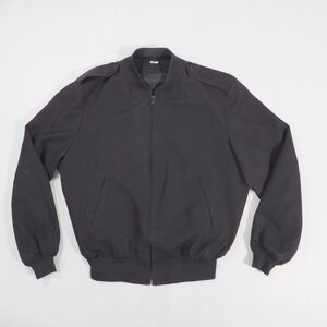 Vintage Neptune Garment Co Bomber Jacket Mens 44 Black Poly Wool Military Spec